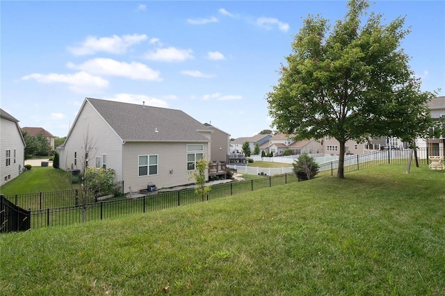 back of house with a residential view