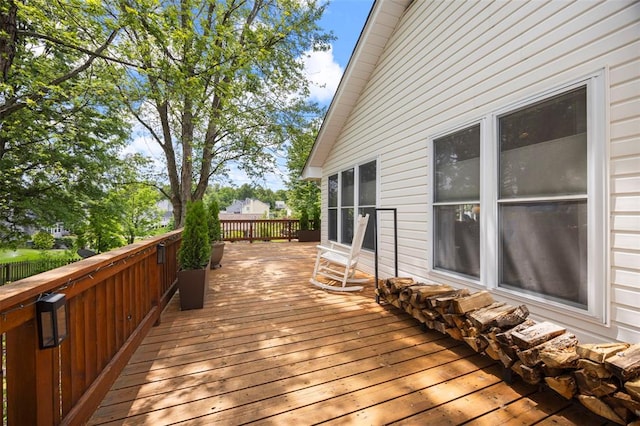 view of wooden terrace