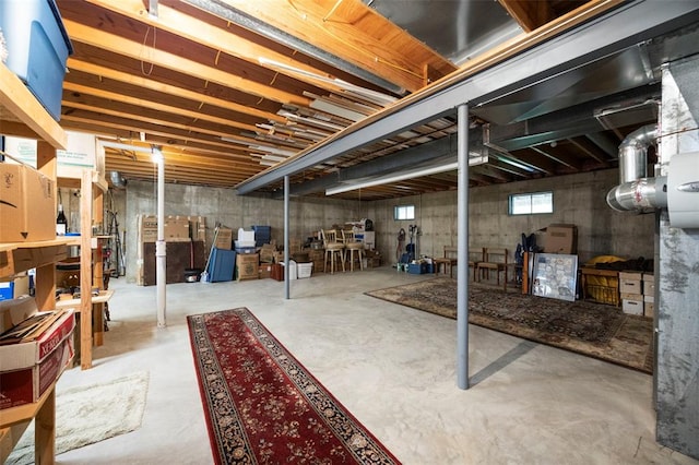 view of basement
