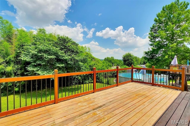 229 Stillbrook Estates Dr, Fenton, MO 63026 - deck with a yard