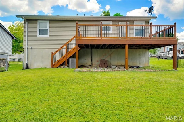 229 Stillbrook Estates Dr, Fenton, MO 63026 - back of house with a deck and stairs