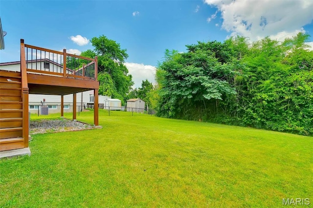 229 Stillbrook Estates Dr, Fenton, MO 63026 - view of yard with a deck