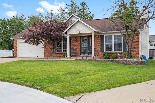 8 Baron Ridge Ct, Ofallon, MO 63366 - view of front of property with brick siding, a garage, and concrete driveway