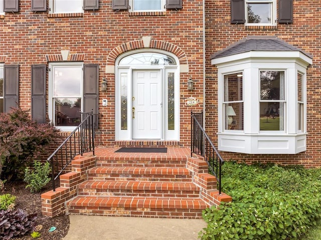 214 Townview Ct, Wentzville, MO 63385 - doorway to property featuring brick siding