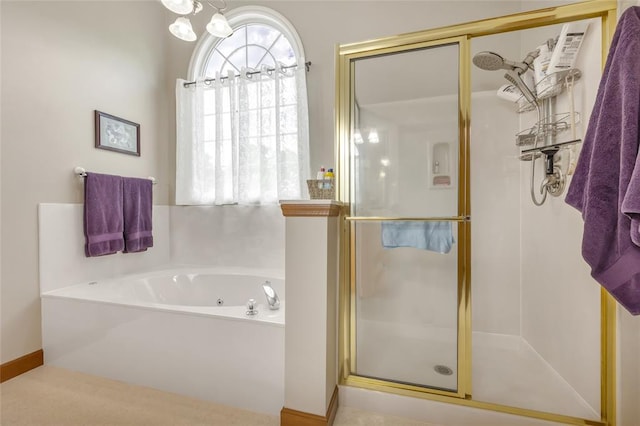 214 Townview Ct, Wentzville, MO 63385 - bathroom with a whirlpool tub and a shower stall