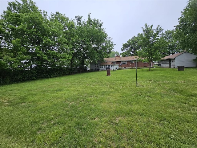 view of grassy yard