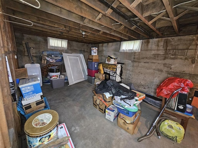 view of basement