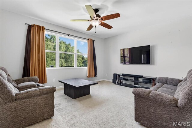 508 Frost Ct, Ofallon, IL 62269 - living room with carpet and a ceiling fan