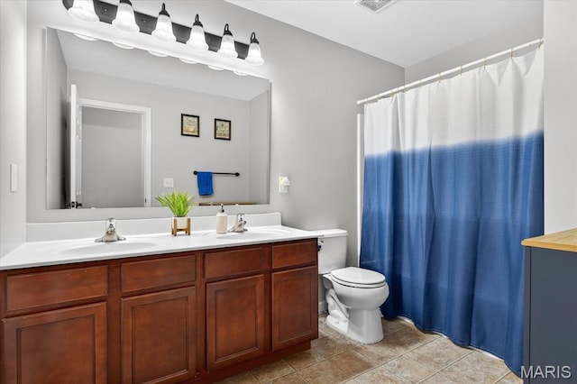 508 Frost Ct, Ofallon, IL 62269 - full bathroom featuring double vanity and a shower with curtain