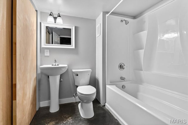 508 Frost Ct, Ofallon, IL 62269 - full bathroom with toilet and washtub / shower combination