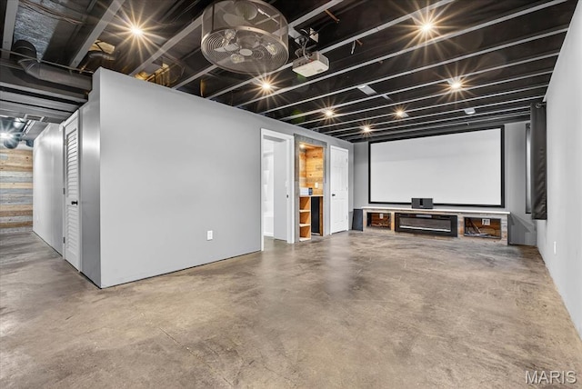 508 Frost Ct, Ofallon, IL 62269 - home theater room featuring finished concrete flooring