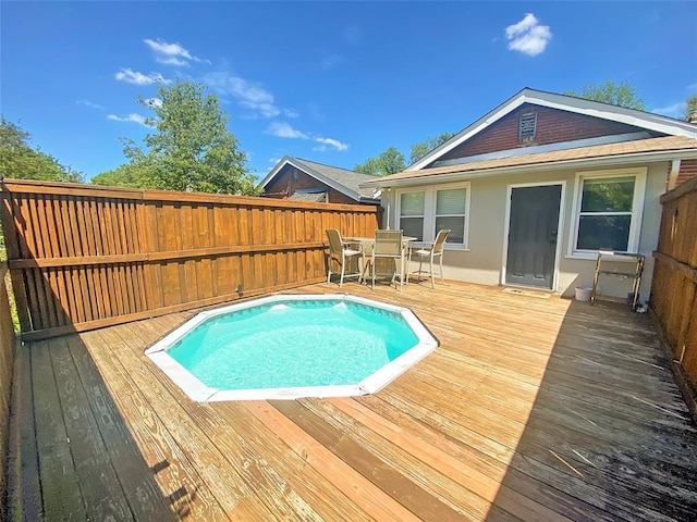 6504 Hoffman Ave, Saint Louis, MO 63139 - view of swimming pool with a deck and outdoor dining space