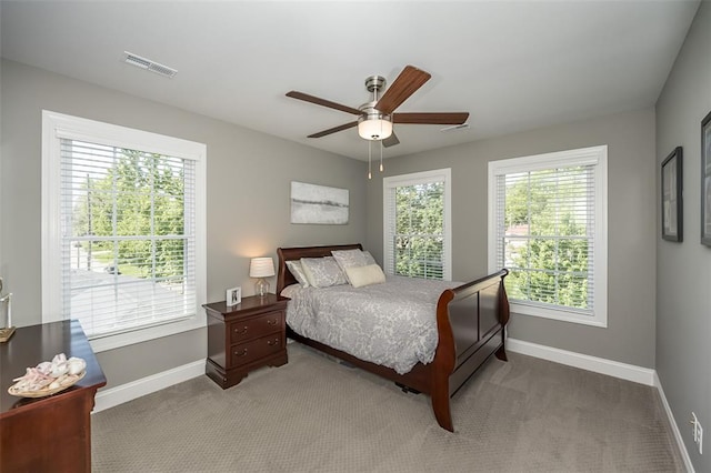 1026 Barry Ct, Kirkwood, MO 63122 - bedroom featuring baseboards, carpet floors, and a ceiling fan