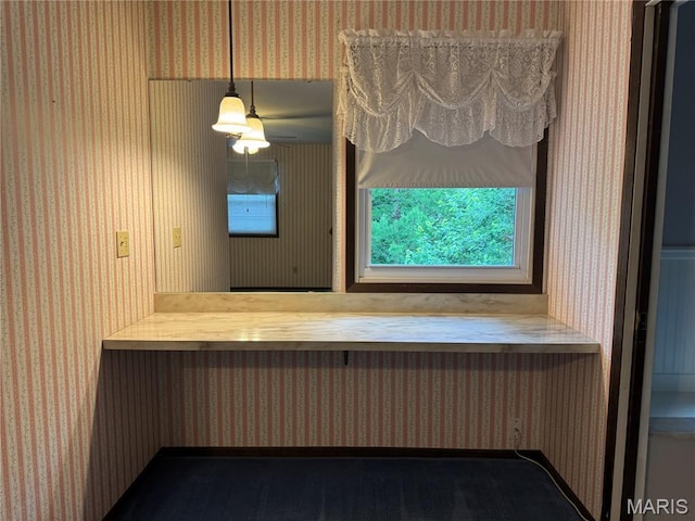 5810 White Pine Dr, Saint Louis, MO 63129 - interior space with wallpapered walls and healthy amount of natural light