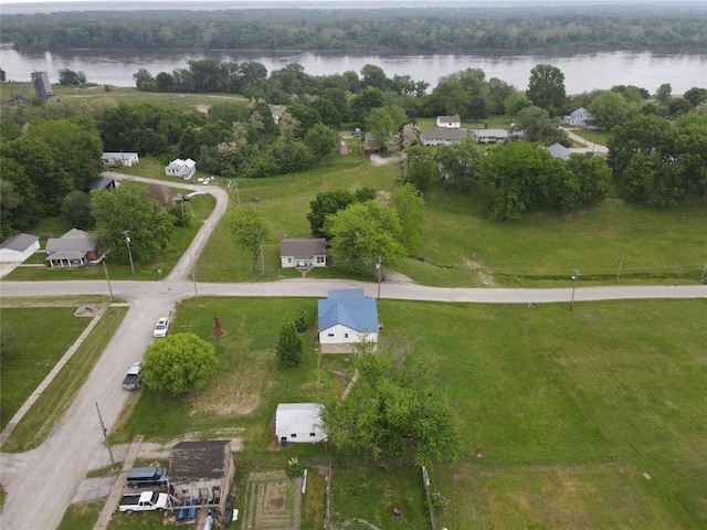 517 N 4th St, La Grange, MO 63448 - aerial view of property and surrounding area with a nearby body of water