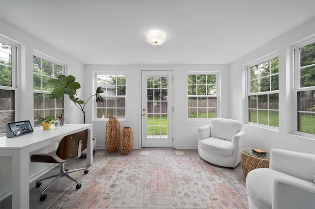 sunroom / solarium with healthy amount of natural light