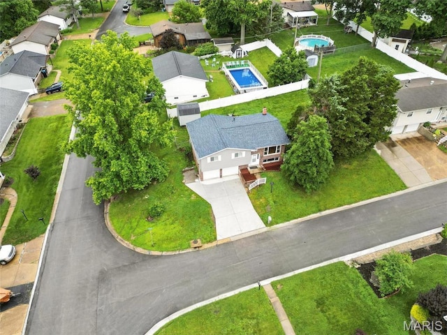 2649 Georgia Dr, Arnold, MO 63010 - aerial view of residential area featuring a pool