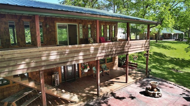 14938 Pike 139, Bowling Green, MO 63334 - view of patio featuring a wooden deck