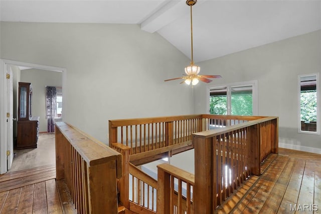 14938 Pike 139, Bowling Green, MO 63334 - stairs with wood-type flooring, a ceiling fan, and baseboards