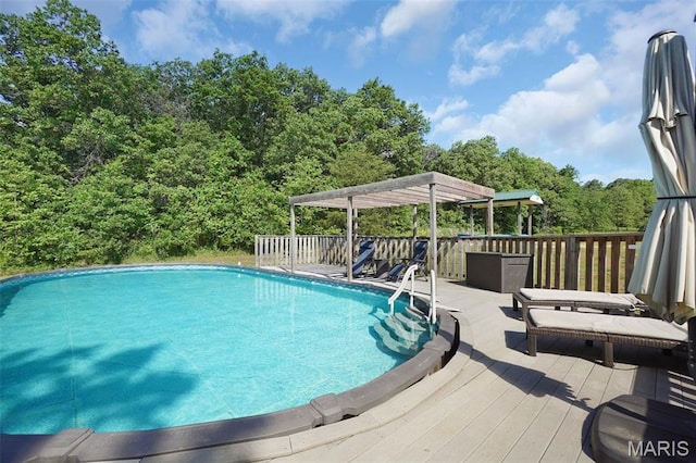 14938 Pike 139, Bowling Green, MO 63334 - view of pool featuring a wooden deck