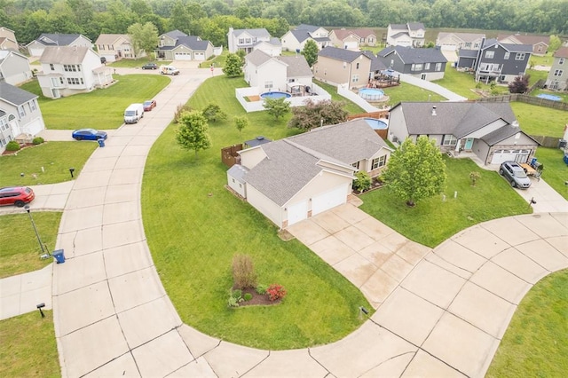 aerial perspective of suburban area