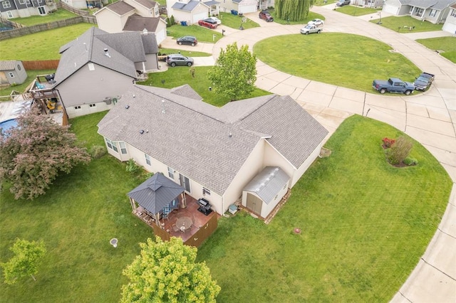 aerial perspective of suburban area