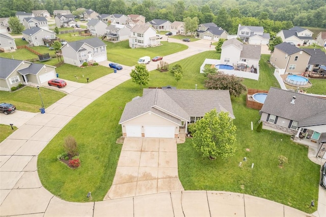 aerial perspective of suburban area
