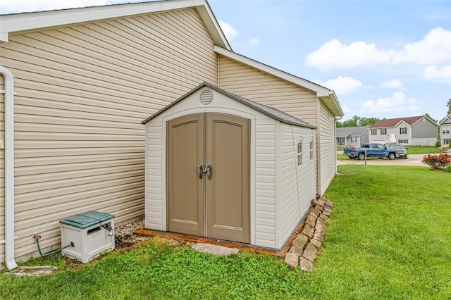 view of shed