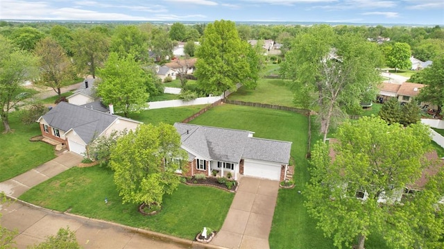 aerial perspective of suburban area