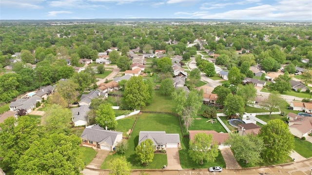 aerial view of residential area