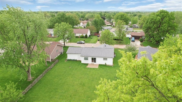aerial perspective of suburban area