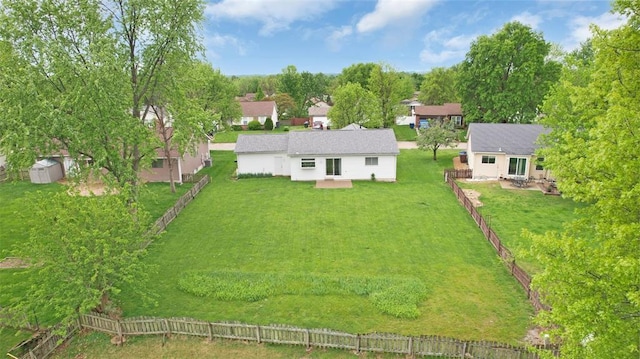 view from above of property