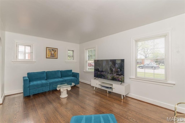 2235 Brown Rd, Overland, MO 63114 - living room with wood finished floors and baseboards