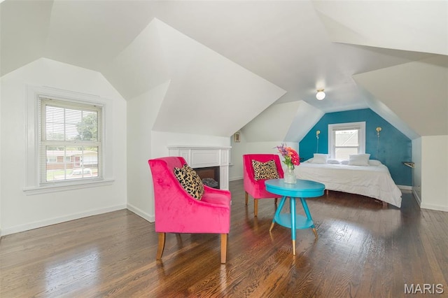 2235 Brown Rd, Overland, MO 63114 - bedroom with lofted ceiling and wood finished floors