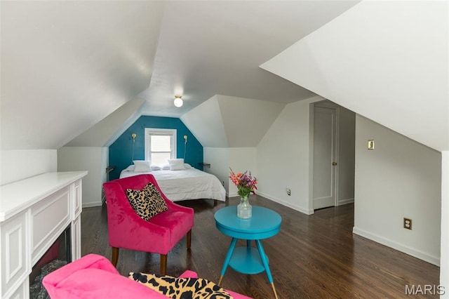 2235 Brown Rd, Overland, MO 63114 - bedroom with wood finished floors and vaulted ceiling