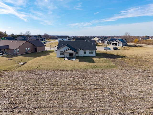 aerial view of residential area