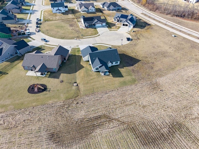 aerial view of residential area
