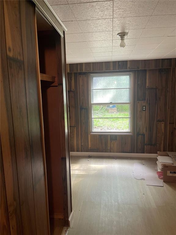 729 State Highway U, Burfordville, MO 63739 - corridor with wooden walls and wood finished floors