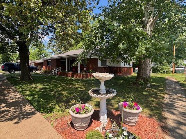 313 W Crumb Ave, Bernie, MO 63822 - view of front of property with a front lawn