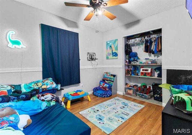 1414 Rue Camille, Bonne Terre, MO 63628 - bedroom featuring wood finished floors and ceiling fan