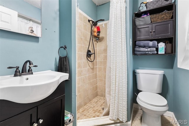 1414 Rue Camille, Bonne Terre, MO 63628 - bathroom featuring a stall shower, vanity, and tile patterned floors