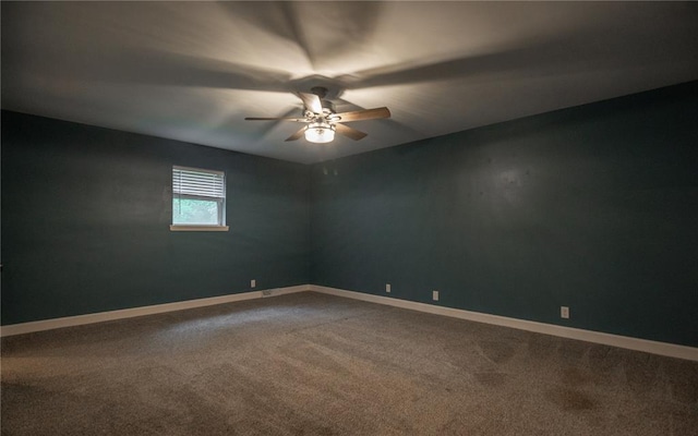 2137 Inman Rd, Poplar Bluff, MO 63901 - unfurnished room with a ceiling fan, carpet floors, and baseboards