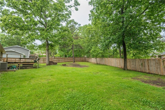 2137 Inman Rd, Poplar Bluff, MO 63901 - view of yard with a deck and central AC