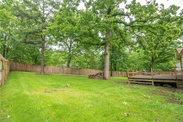 2137 Inman Rd, Poplar Bluff, MO 63901 - view of yard with a wooden deck