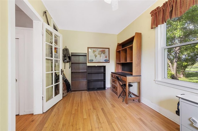 5611 State Route 156, Waterloo, IL 62298 - office area featuring light wood-style flooring and baseboards