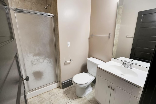 4541 Oakland Ave, Saint Louis, MO 63115 - full bath featuring a shower stall, vanity, toilet, and tile patterned floors