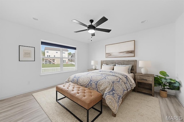 203 Homestretch Ln, Wentzville, MO 63385 - bedroom featuring wood finished floors and ceiling fan