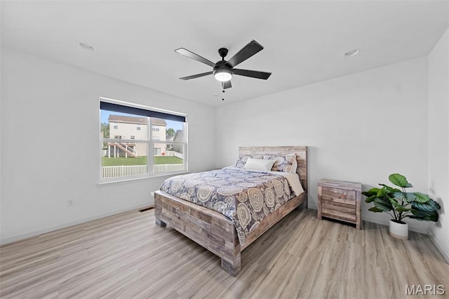 203 Homestretch Ln, Wentzville, MO 63385 - bedroom featuring wood finished floors, ceiling fan, and recessed lighting