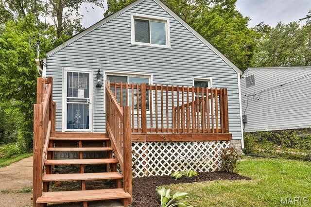 5333 Helen Ave, Jennings, MO 63136 - back of house featuring a wooden deck