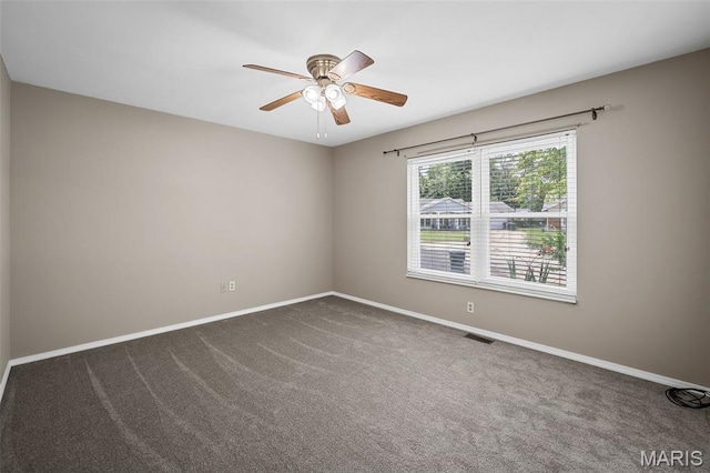 104 Maywood Ct, Saint Peters, MO 63376 - empty room featuring dark carpet and a ceiling fan